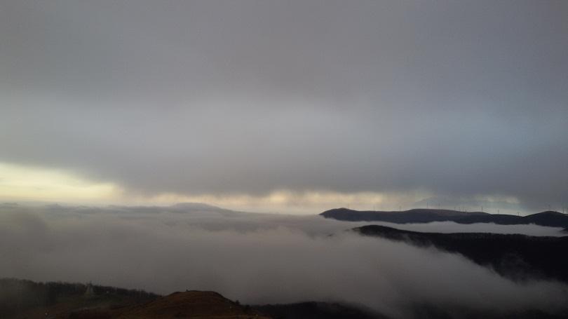 thick fog slowing traffic shipka pass central bulgaria