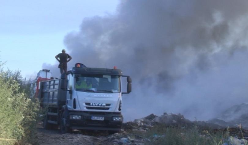 big fire raging near svishtov