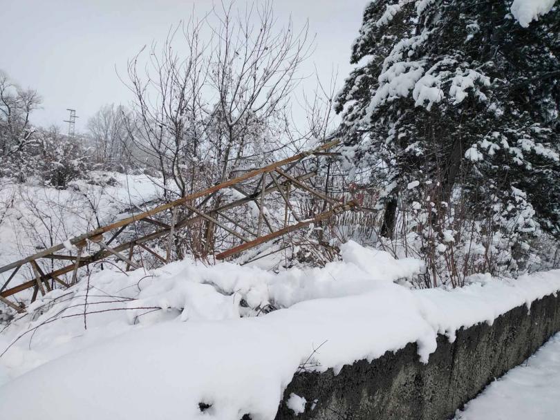 wet snow downed more than electric power pillars western bulgaria