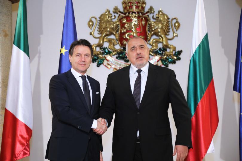 bulgaria’s prime minister borissov meets his italian counterpart giuseppe conte