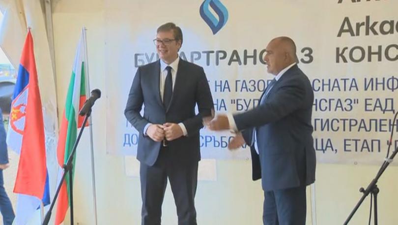 Bulgarian PM, Serbian President inspect construction of motorway & gas pipeline