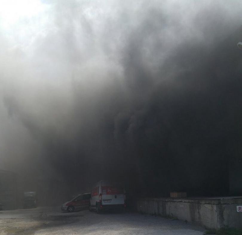 Fire raged through warehouses in the city of Plovdiv