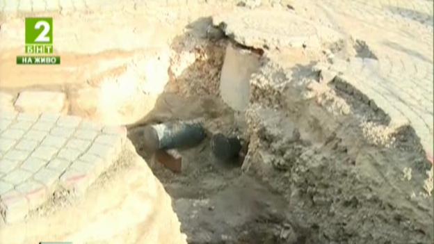 Откриха част от римски зид при ремонт на водопровод в центъра на Пловдив