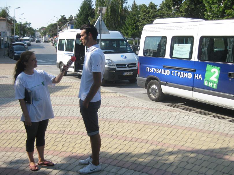 Пътуващото студио на БНТ2 в Бяла