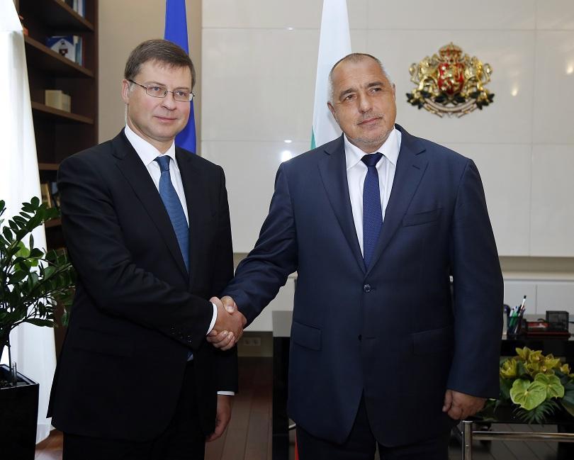 bulgaria’s boyko borissov met vice president valdis dombrovskis