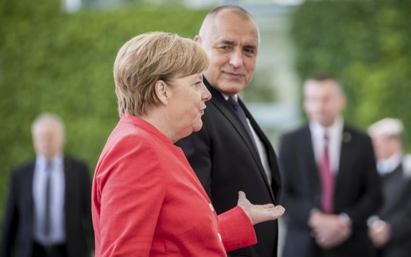 bulgarian boyko borissov met german chancellor angela merkel berlin