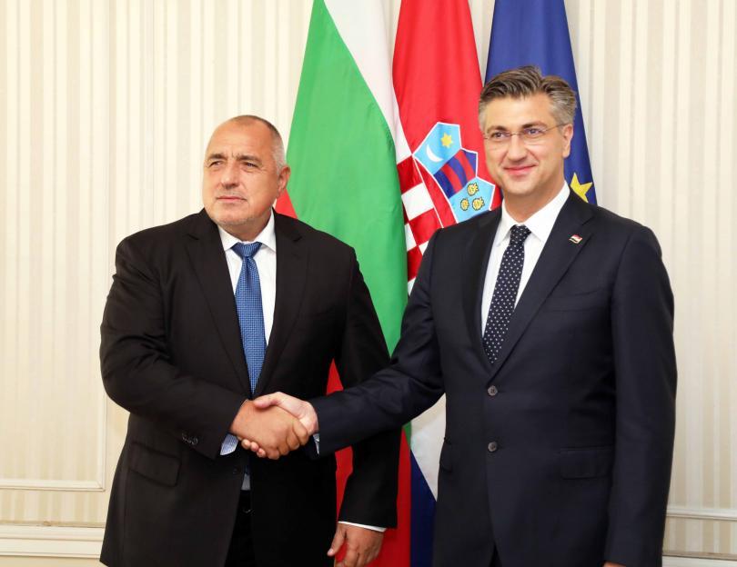 Bulgaria’s PM Boyko Borissov met his Croatian counterpart Andrej Plenkovic