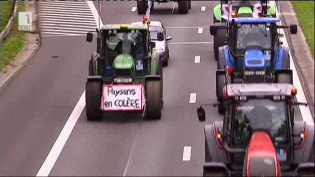 Невиждани протести на европейските фермери в Брюксел