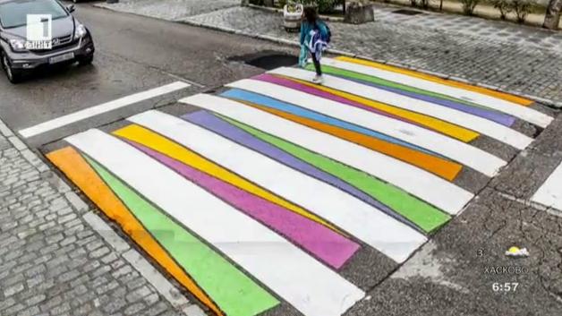 Българин рисува пешеходни пътеки в Мадрид