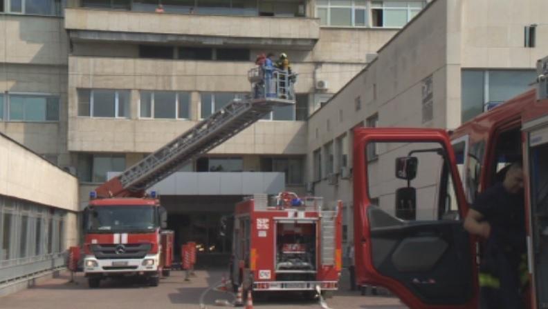 fire drill evacuating people multi story building held sofia