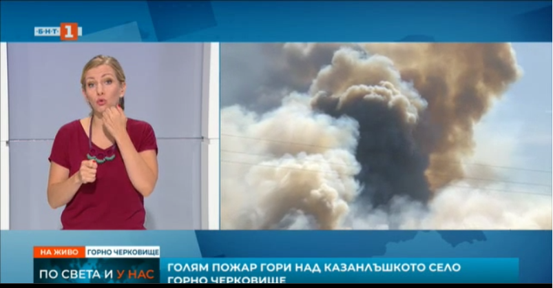Wildfire raging near Kazanlak, 500 decares of pine forest is burning