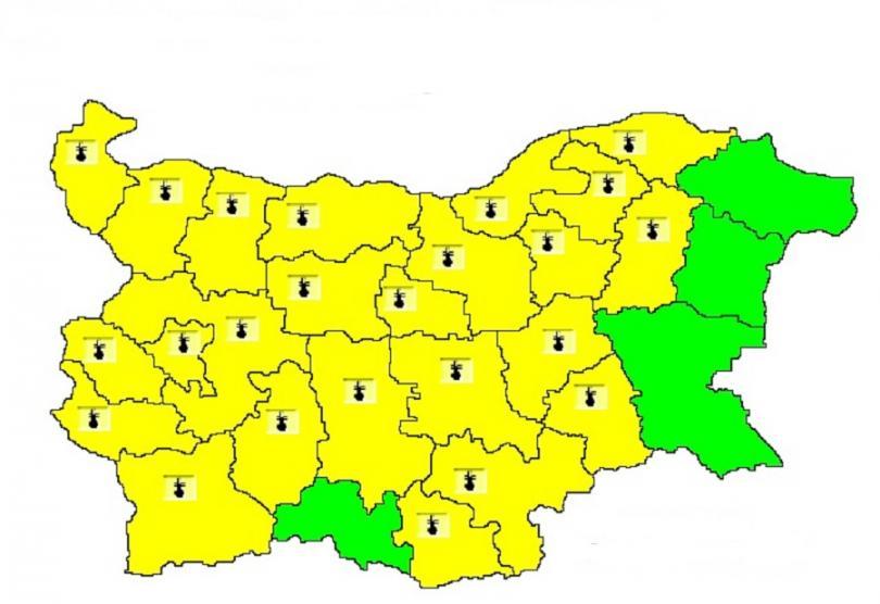 code yellow high temperatures districts july