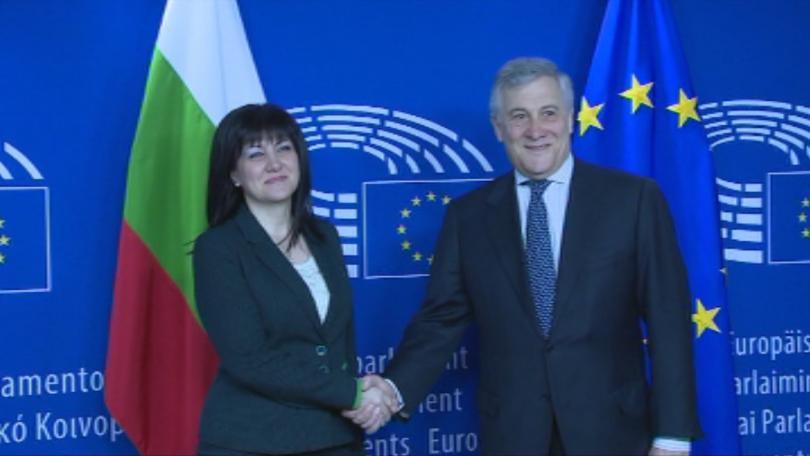 Bulgarian Parliament Speaker Karayancheva Talked with EP President Tajani