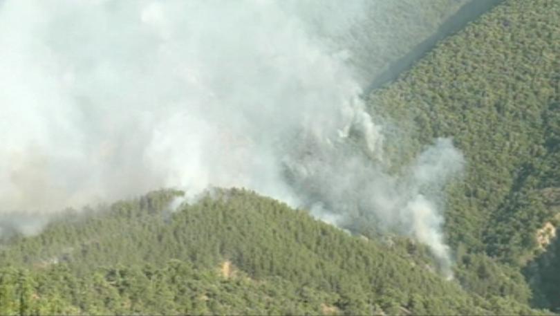 massive wildfire burning kresna gorge