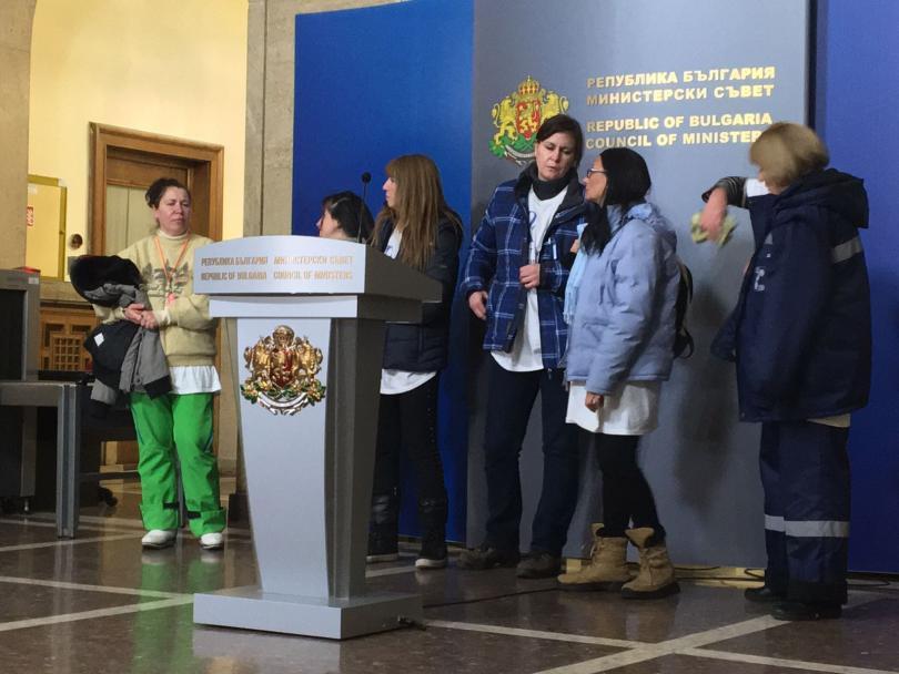 meeting between borissov protesting nurses began