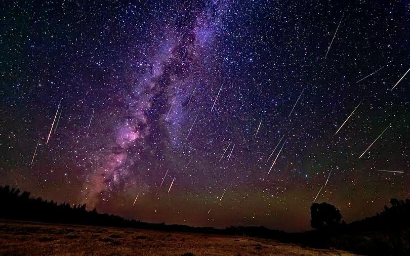 perseid meteor shower light night skies