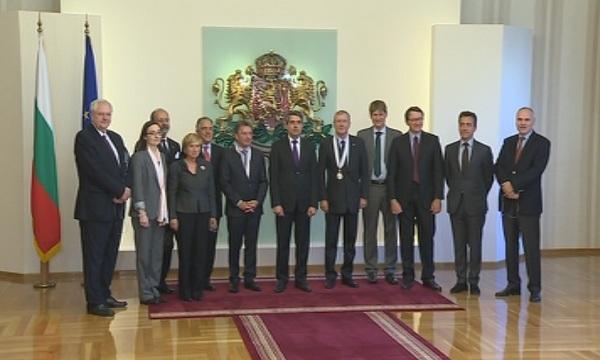 president plevneliev awarded orders honour former ambassadors germany france