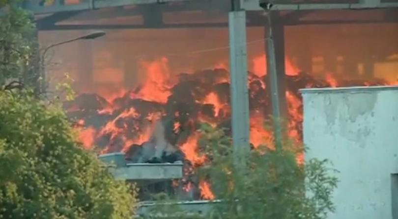 massive fire burning near plovdiv risk people animals