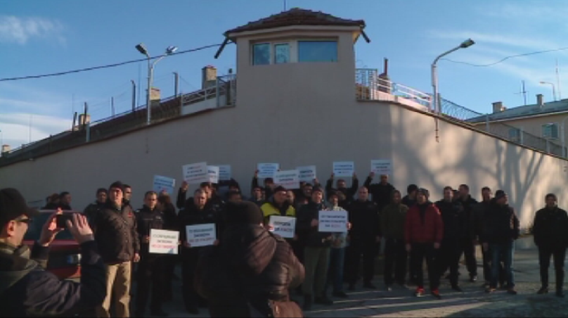 Prison Officers from across the Country Staged a Protest over Low Wages