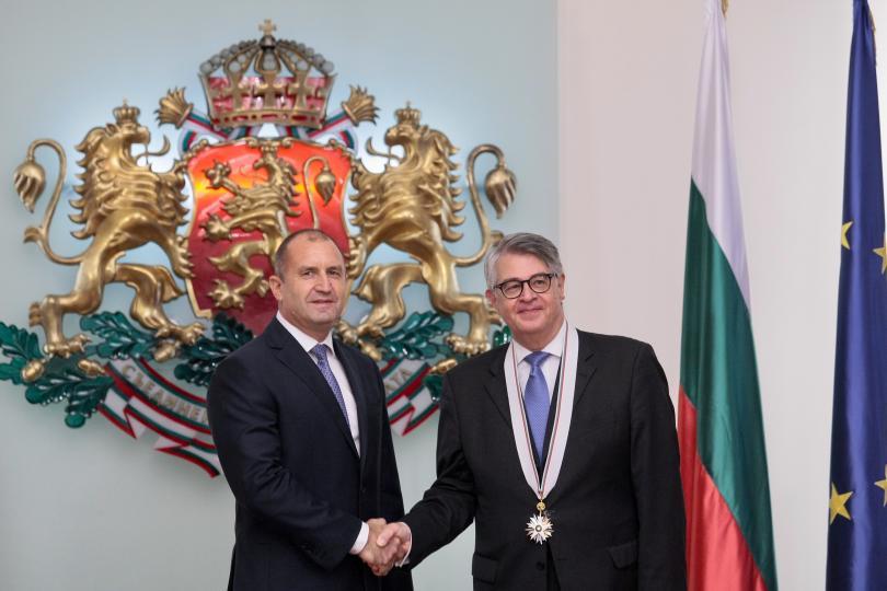 bulgaria’s president awarded ambassador greece highest state order