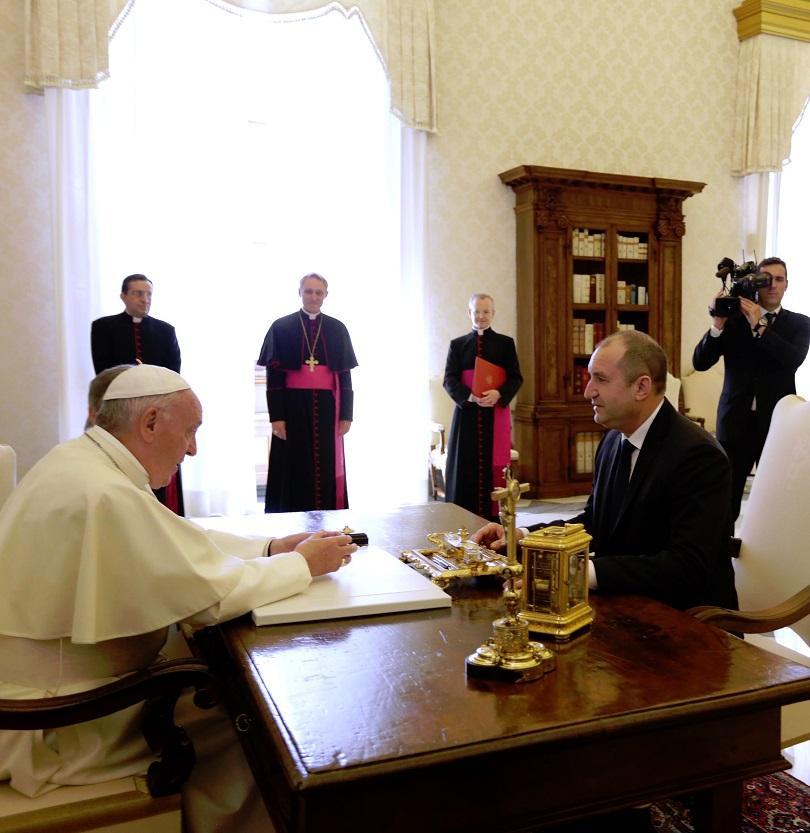 Bulgaria’s President Roumen Radev Received in Audience by Pope Francis