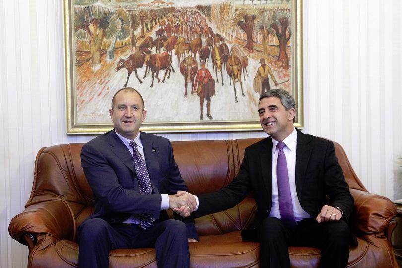 bulgaria’s president plevneliev hosted first meeting president elect radev