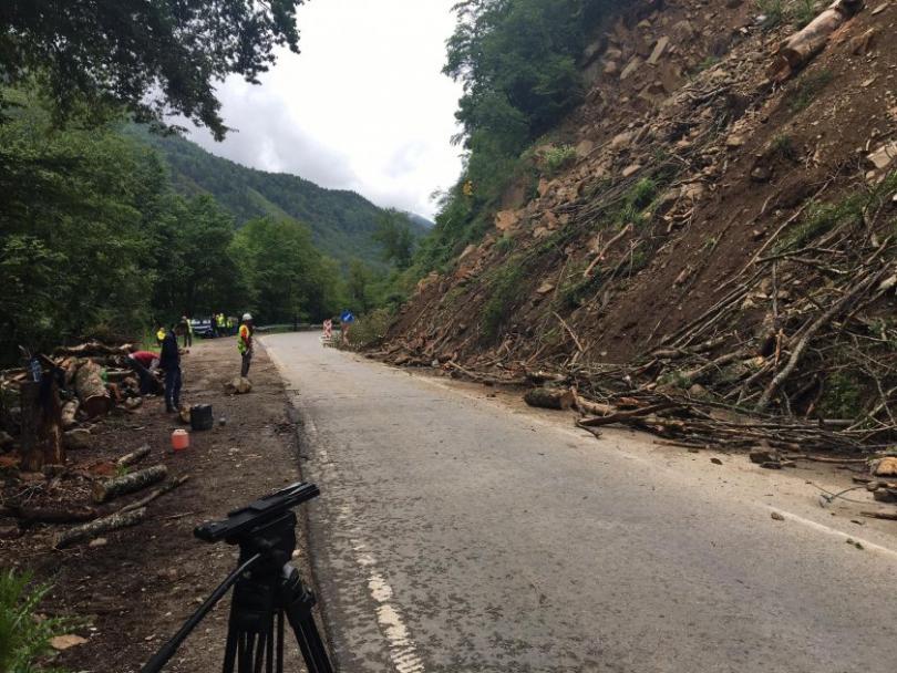 Landslide repair work begins on the road to Bulgaria’s Rila Monastery