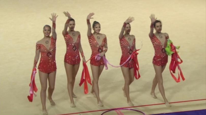 bulgaria’s rhythmic gymnastics team won gold medal world cup tournament kazan