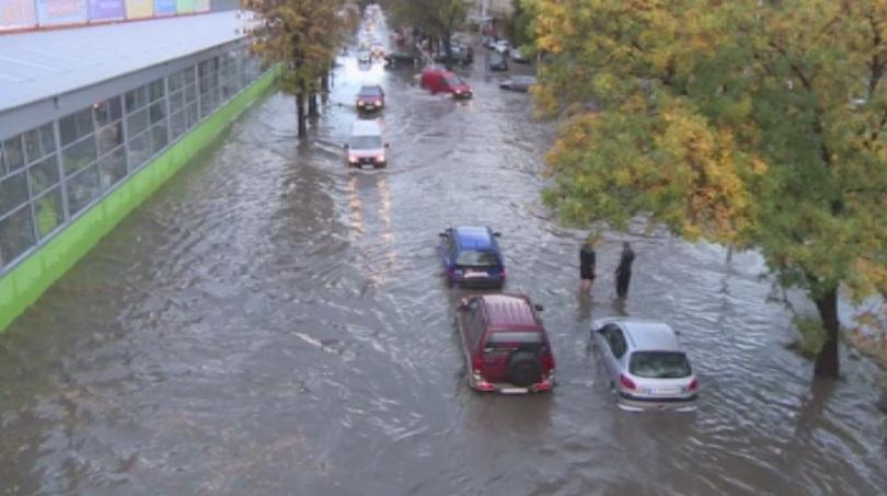 heavy rains flooded streets kazanlak stara zagora