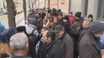 sofia regional court judges protested outside building supreme judicial council