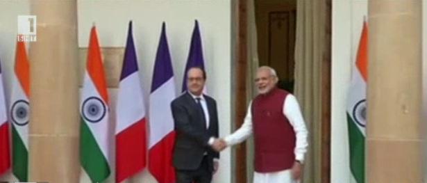 Френският президент на визита в Индия