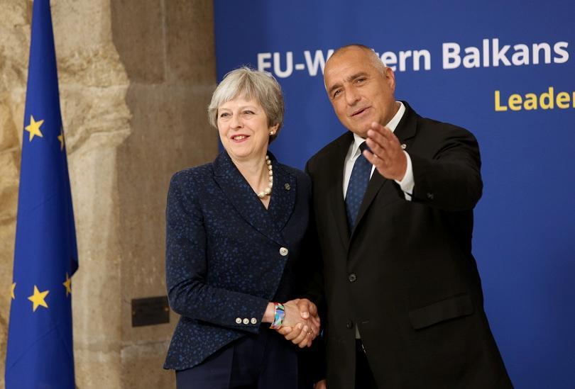 PM Borissov Met with Theresa May before the Start of EU-Western Balkans Summit