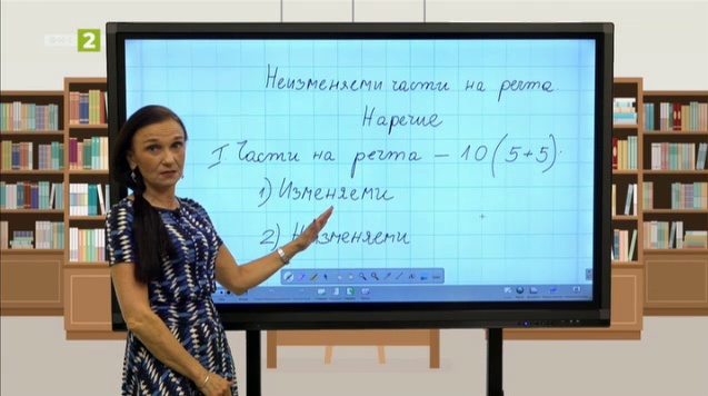 БЕЛ 5.клас: „Неизменяеми части на речта. Наречие“