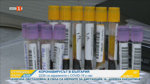 Коронавирусът в България: 2235 са заразените