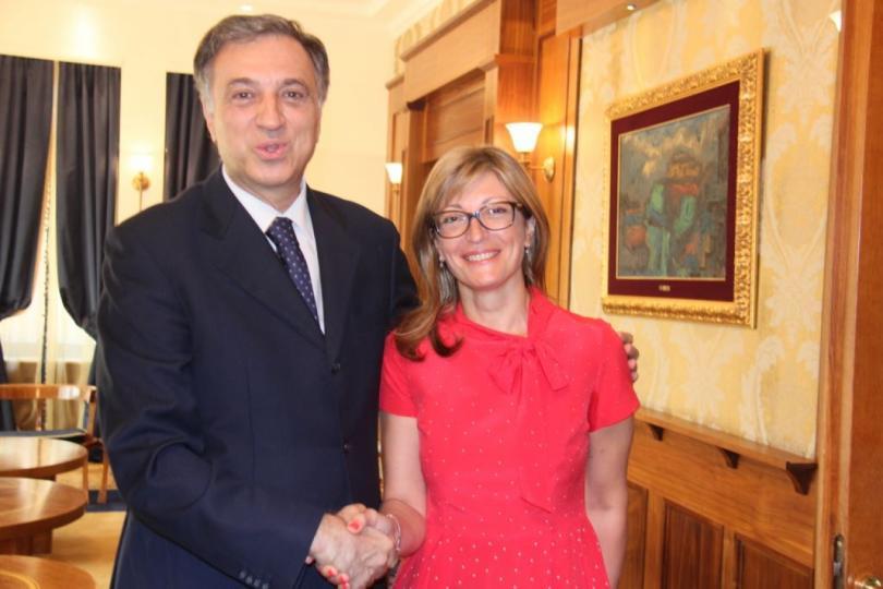 foreign minister zaharieva met montenegros president prime minister